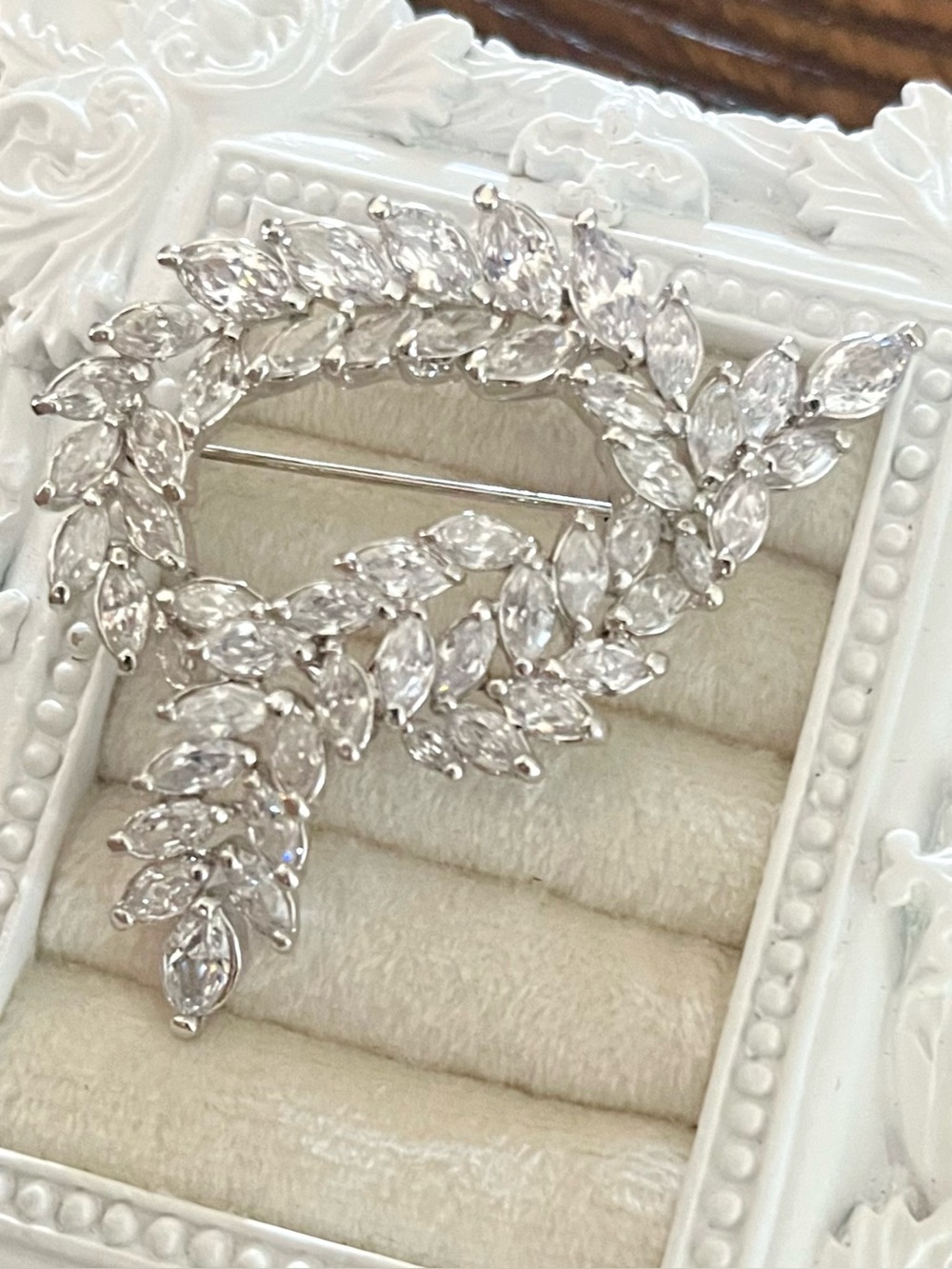Nolan Miller Glamour Collection Magical Marquise Knot Pin Brooch